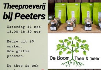 Theeproeverij bij Tuinderij Peeters in Rijen